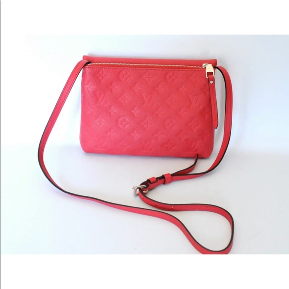 Louis Vuitton Twice bag in red Empreinte - Picture 6 of 12